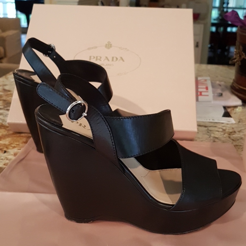 NWT PRADA WEDGES